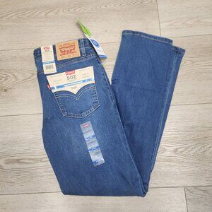 Levis  502 Regular Taper Stretch Jeans Adjustable Waistband Size 16 Reg 28x3